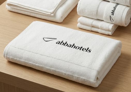 Toallas de hostelería con bordado de alta densidad